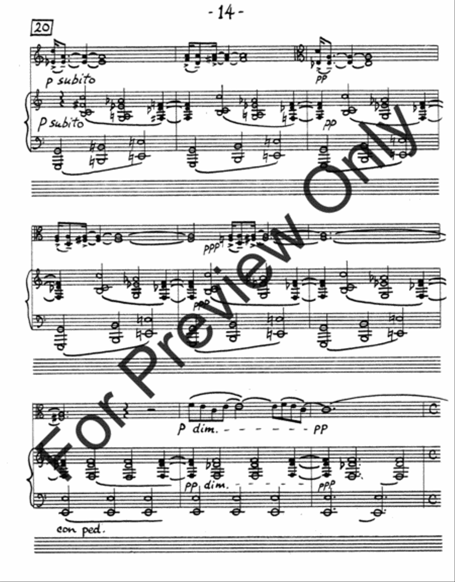 Sonata For Viola and Piano Piano Accompaniment scores gallery preview page 17