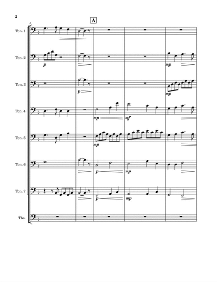 Oogway Ascends Brass Ensemble scores gallery preview page 2