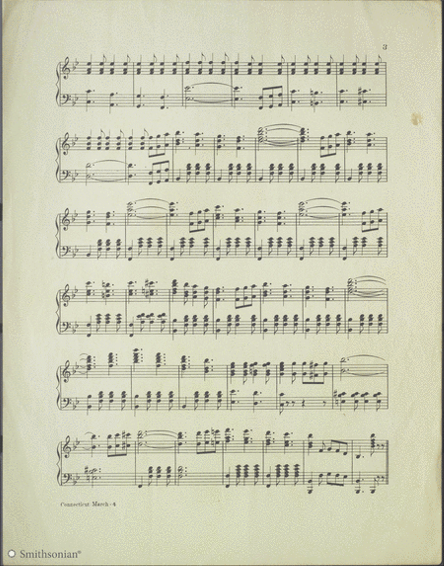 The Connecticut March Piano Solo scores gallery preview page 3
