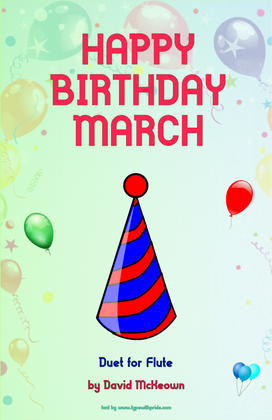 Book cover for Happy Birthday March, for Flute Duet