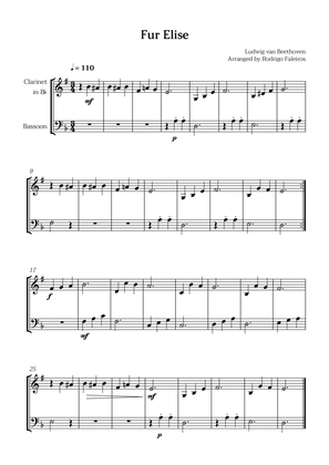 Fur Elise (for clarinet and bassoon)