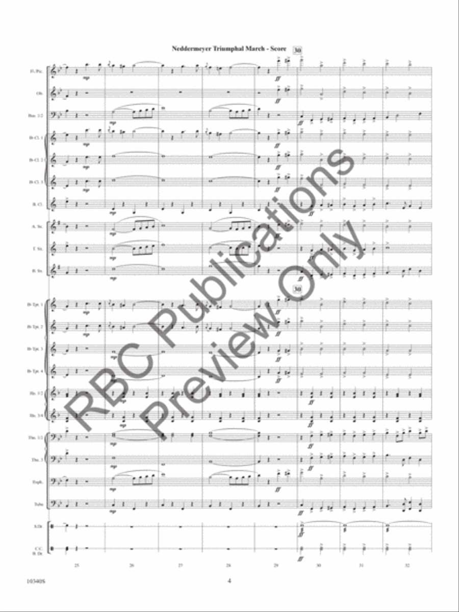 Neddermeyer Triumphal March (Score) Concert Band scores gallery preview page 7