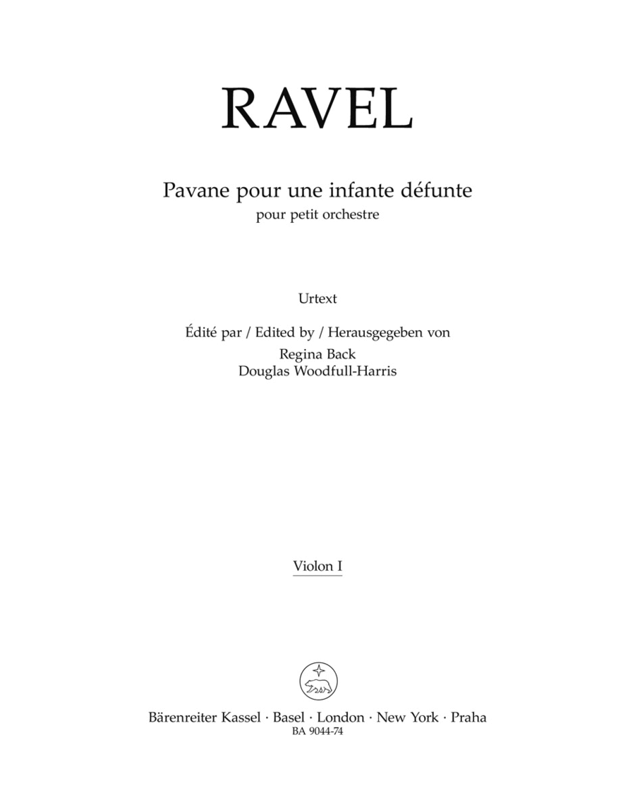 Pavane pour une infante defunte for small Orchestra Chamber Orchestra scores gallery preview page 1