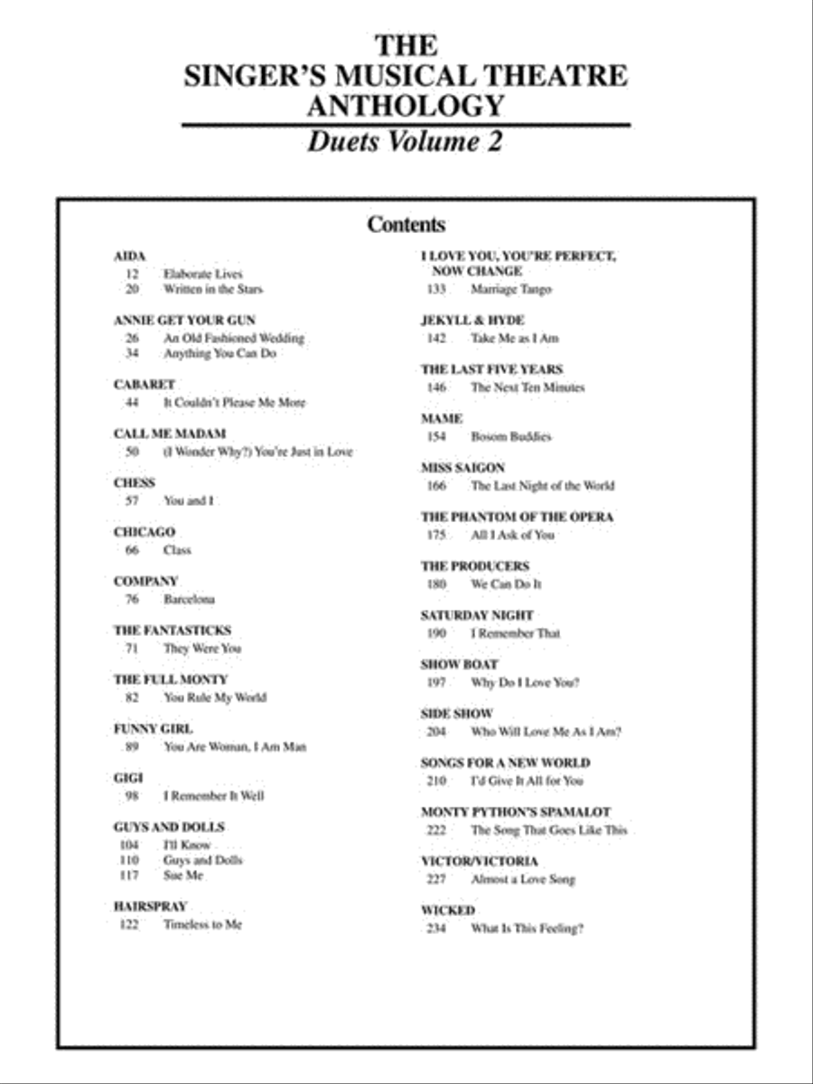 Singer's Musical Theatre Anthology Duets Vol. 2 Piano Accompaniment scores gallery preview page 4