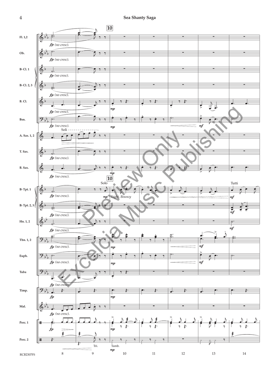 Sea Shanty Saga Concert Band scores gallery preview page 5
