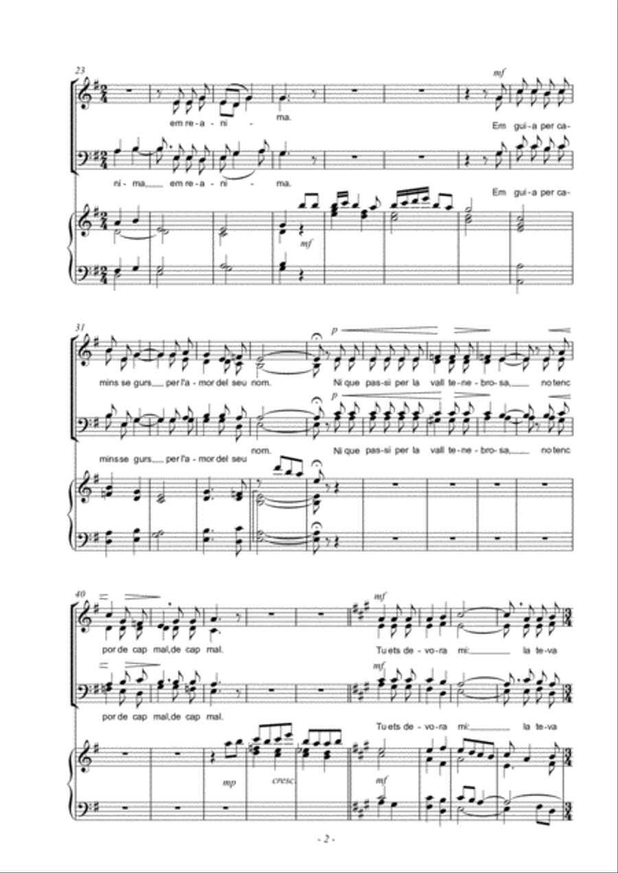 El Senyor és el meu Pastor 4-Part scores gallery preview page 4