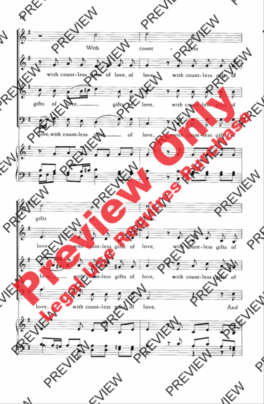 Now Thank We All Our God Now Thank We All Our God 4-Part scores gallery preview page 10