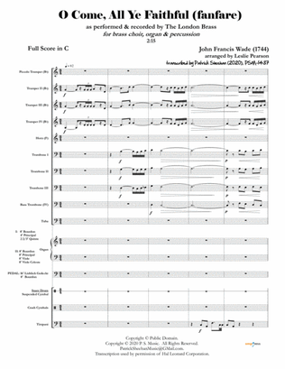 O Come, All Ye Faithful [London Brass] (full score & set of parts)
