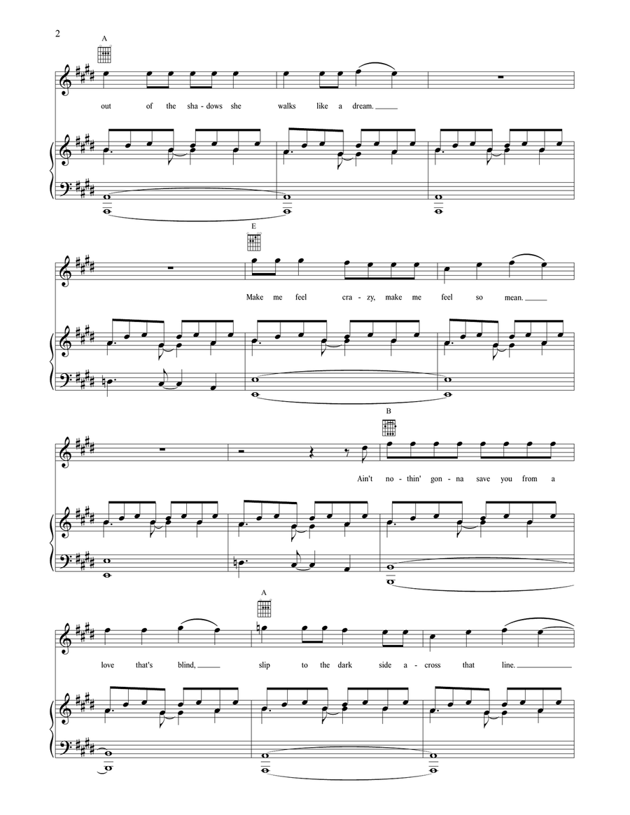On The Dark Side On The Dark Side Piano, Vocal, Guitar scores gallery preview page 2