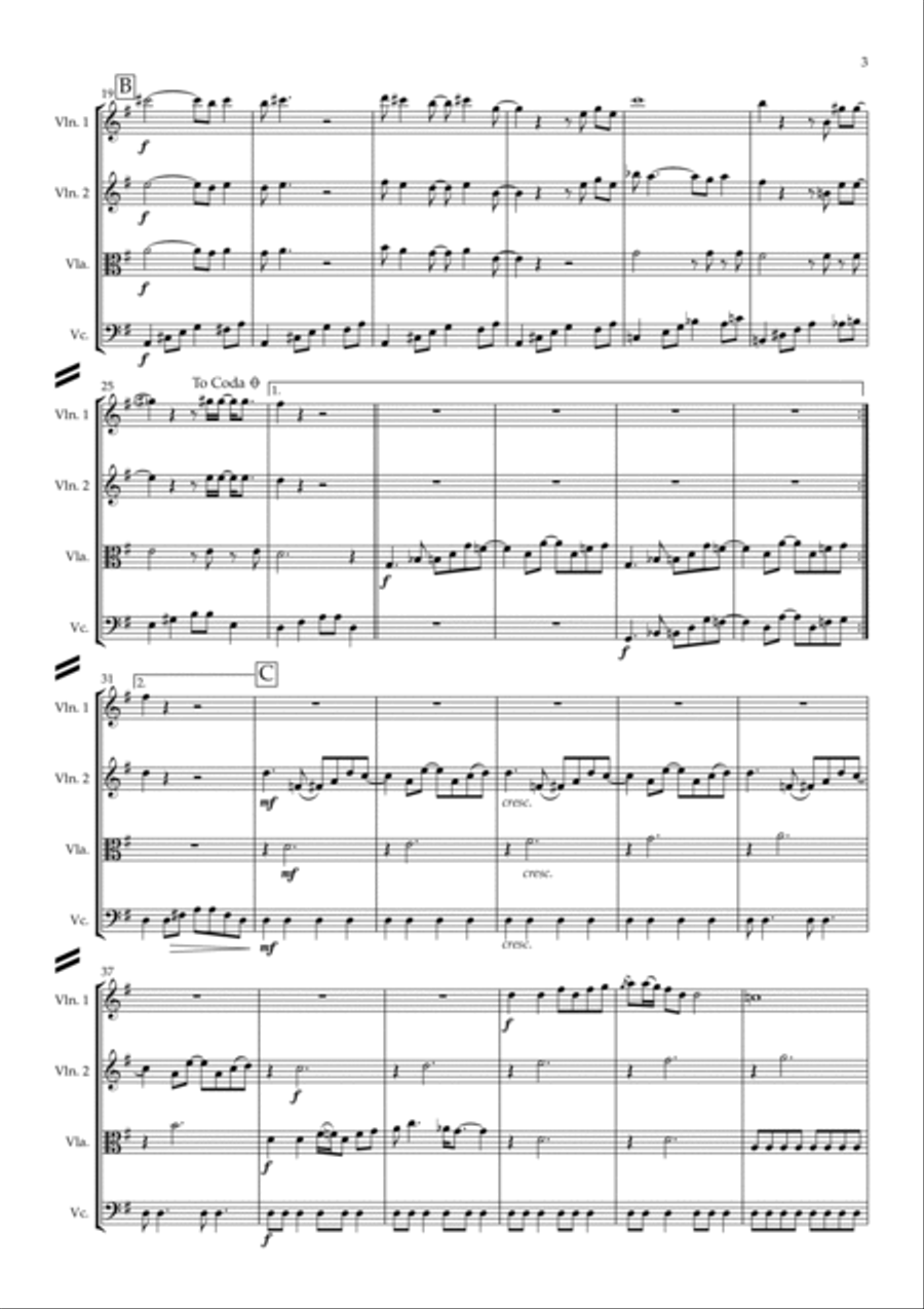 Day Tripper String Quartet scores gallery preview page 3