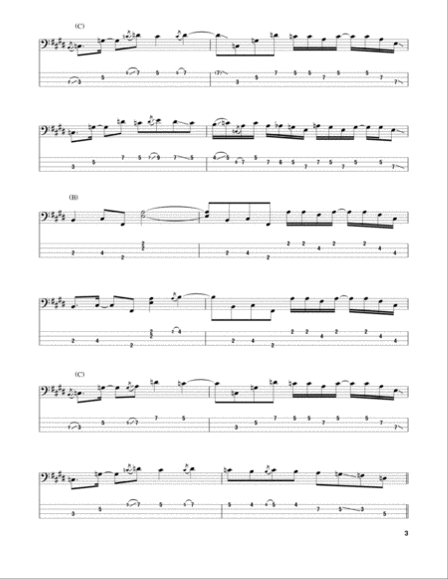 YYZ Guitar Tablature scores gallery preview page 3
