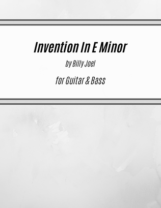 Invention In C Minor