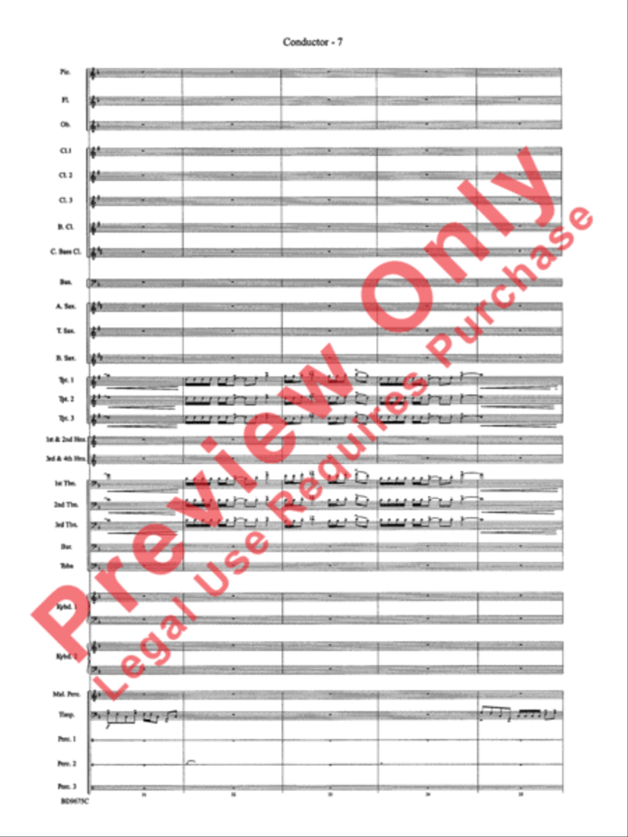 Twelve Seconds to the Moon Concert Band scores gallery preview page 10