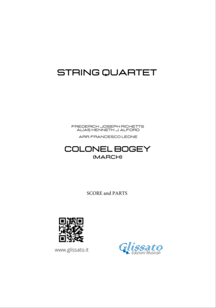 String Quartet: Colonel Bogey March (parts and score) image number null