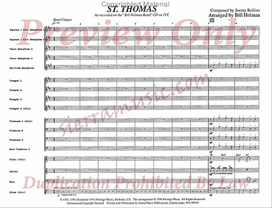 St. Thomas Big Band scores gallery preview page 2