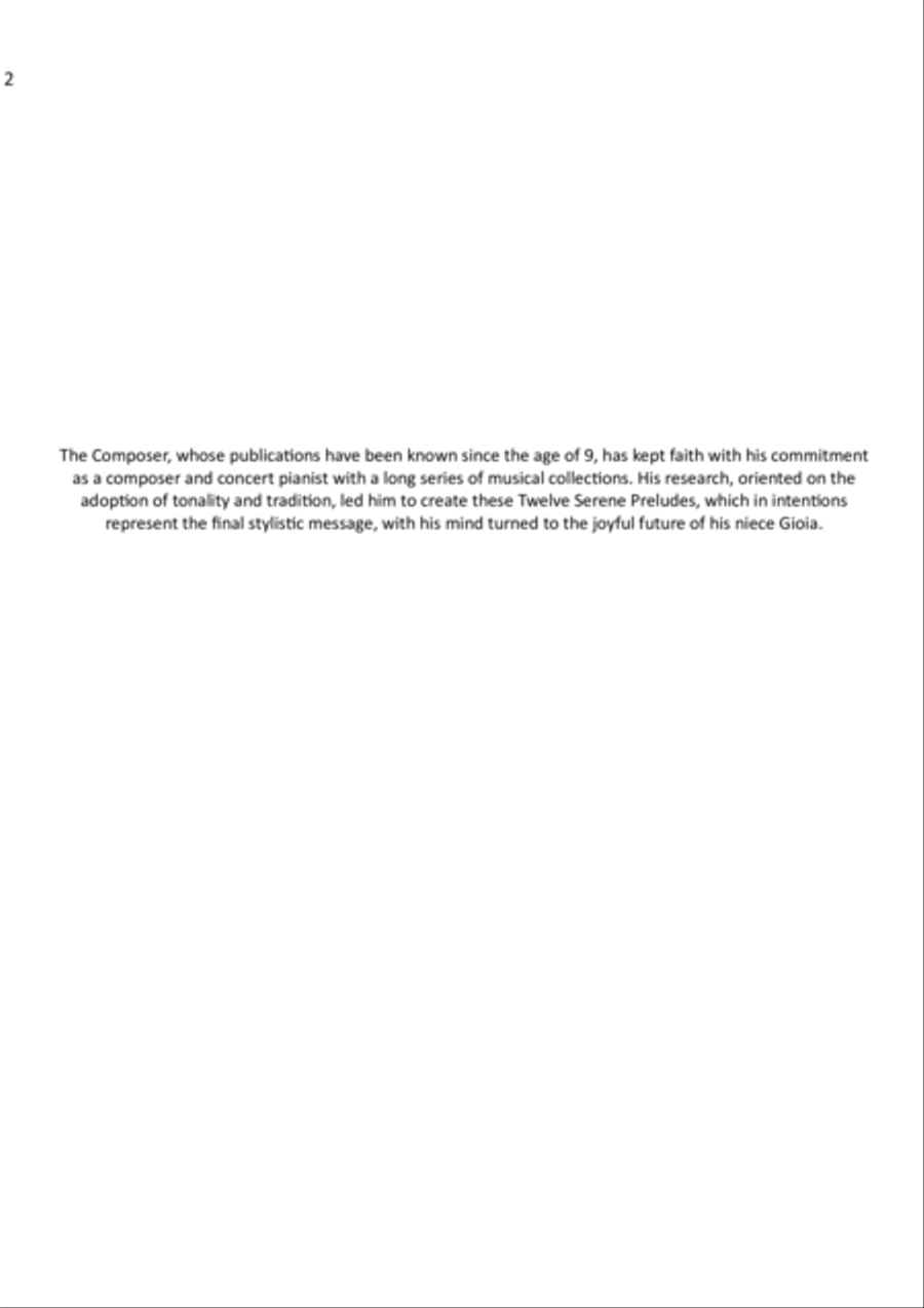 Twelve Serene Preludes Twelve Serene Preludes Score scores gallery preview page 2