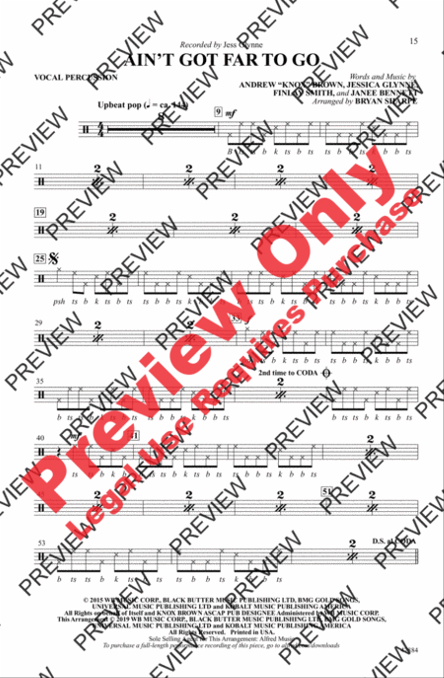 Ain't Got Far to Go 3-Part scores gallery preview page 15