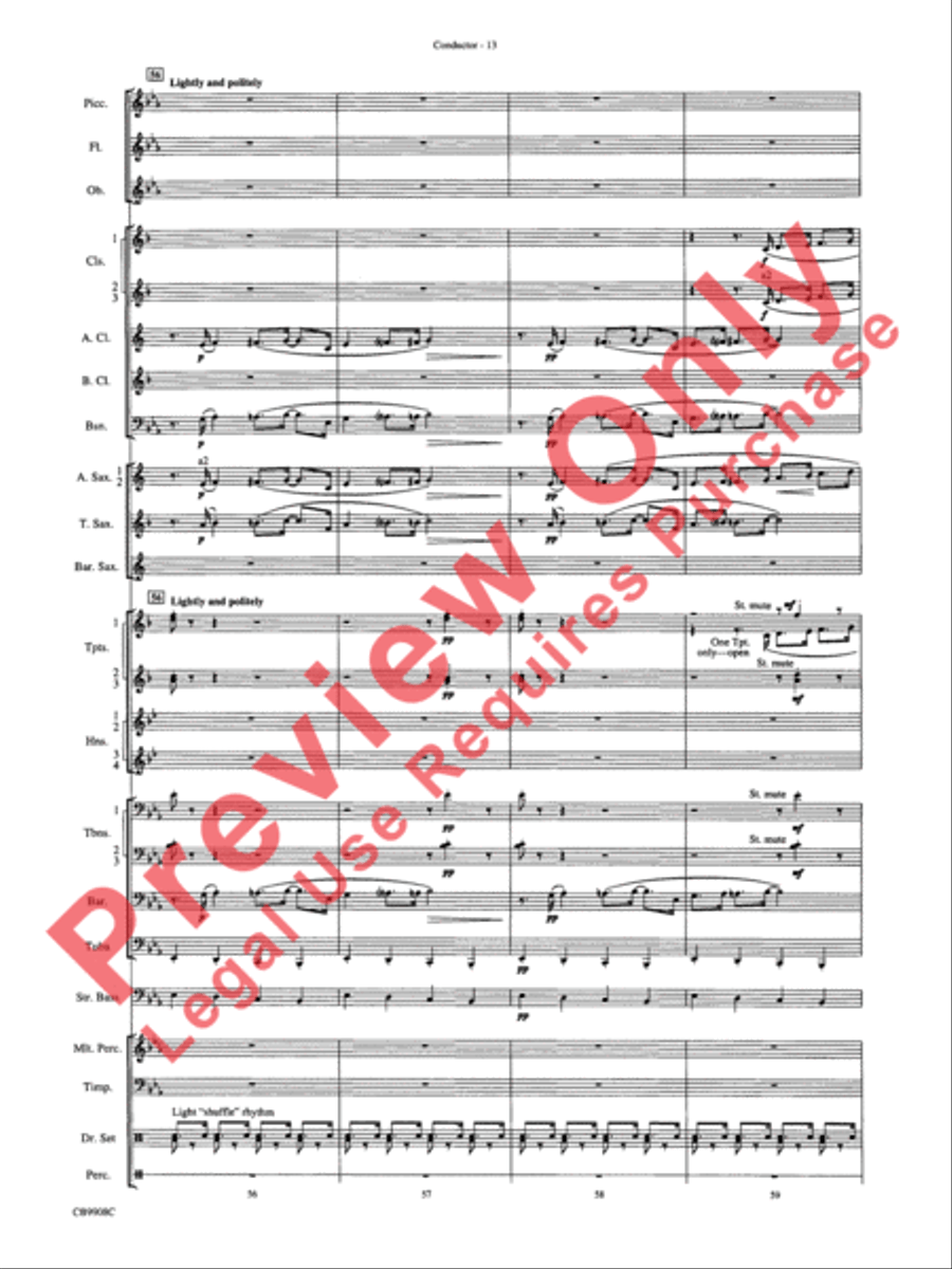 Swing's the Thing Concert Band scores gallery preview page 16