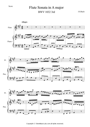 Flute Sonata in A major BWV 1032 3rd