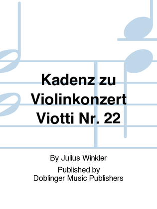 Kadenz zu Violinkonzert Viotti Nr. 22