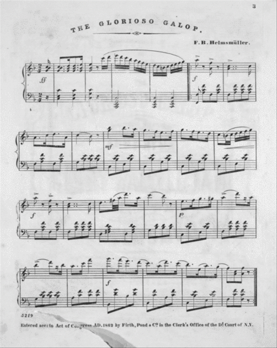 The Glorioso Galop. Introducing the Popular Army Hymn, Glory Hallelujah Piano Solo scores gallery preview page 2