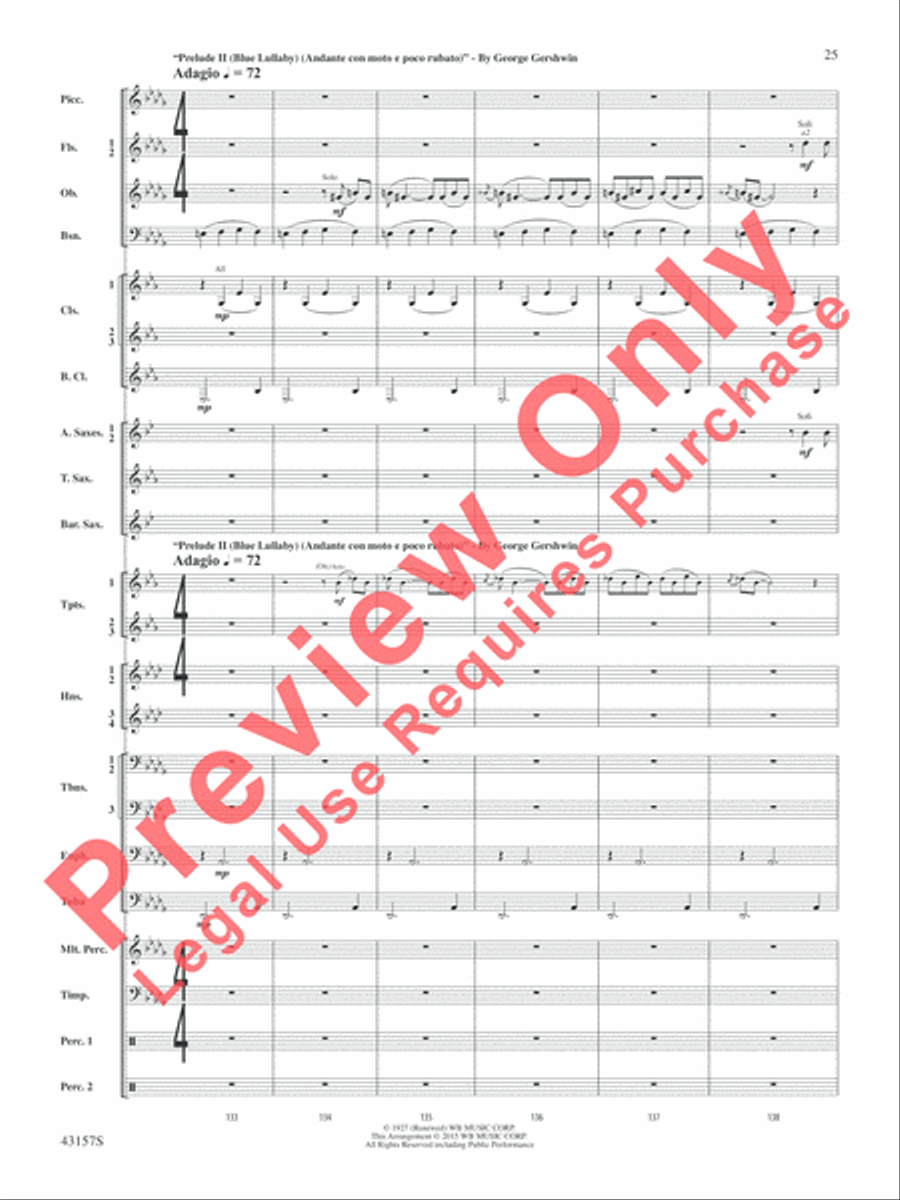 Gershwin by George! Gershwin by George! Concert Band scores gallery preview page 26