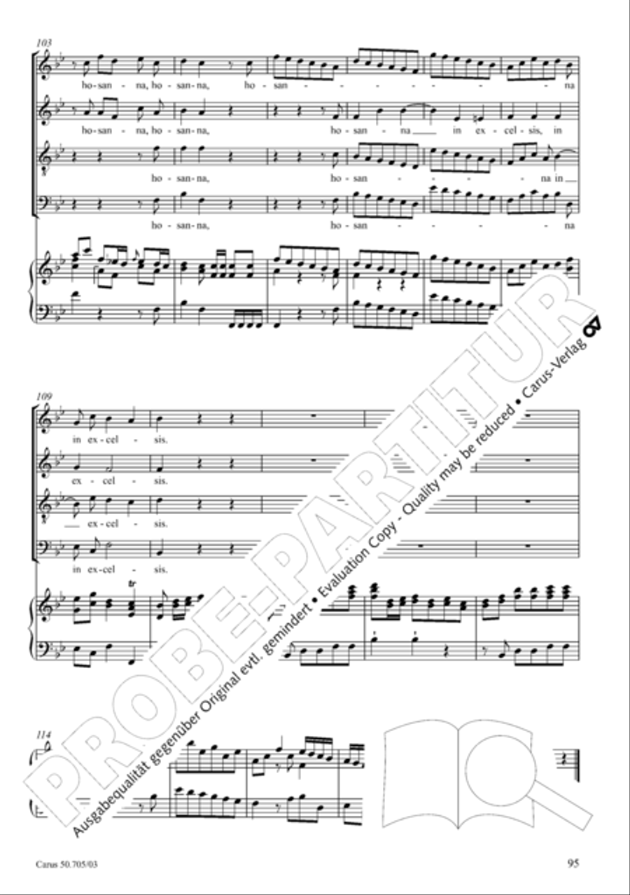 Missa in g. Hasse-Werkausgabe IV/3 4-Part scores gallery preview page 104