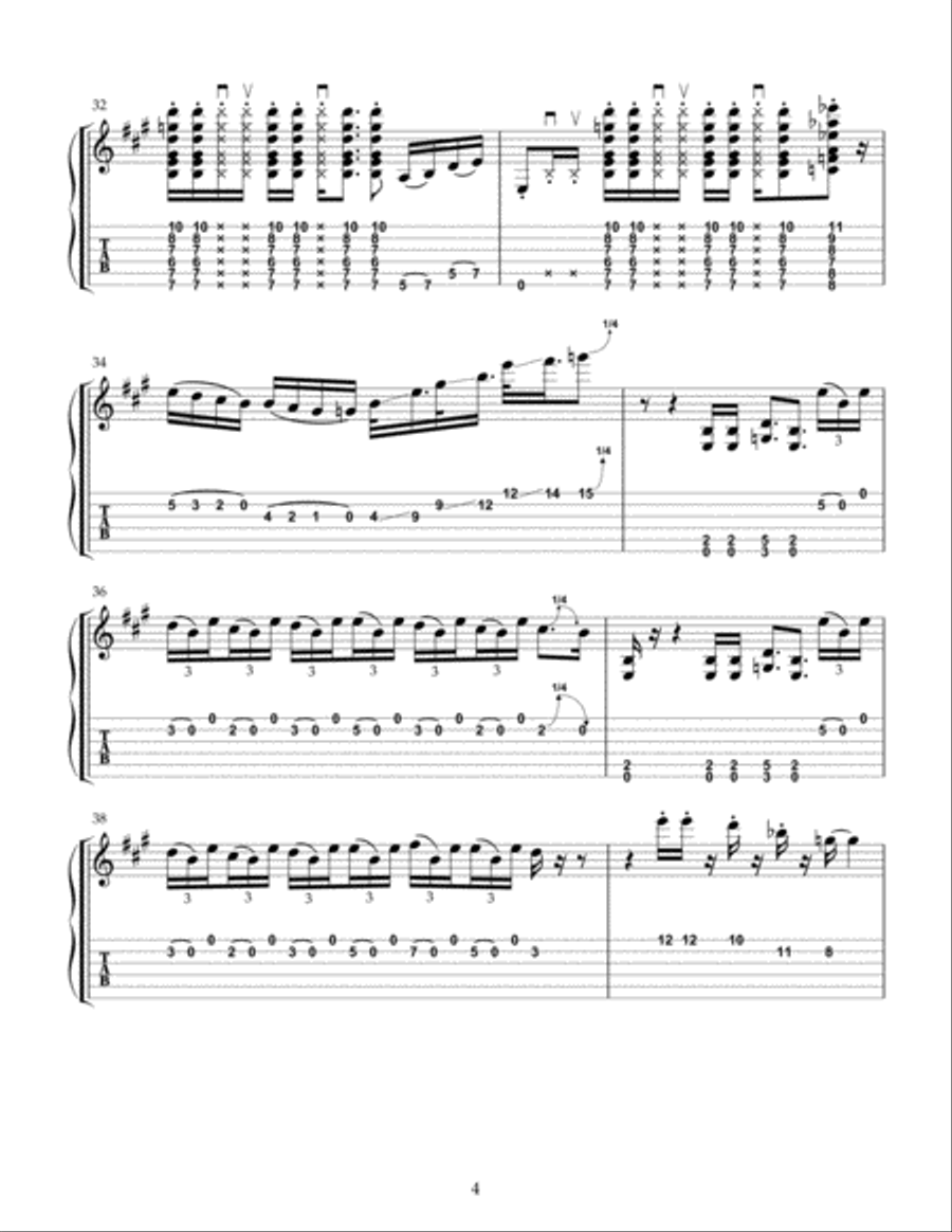 Coolness Guitar Tablature scores gallery preview page 4