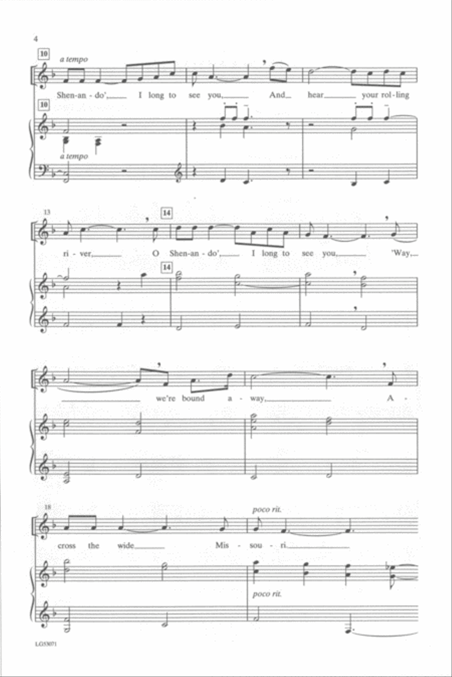 Shenandoah Shenandoah Women's Choir scores gallery preview page 3