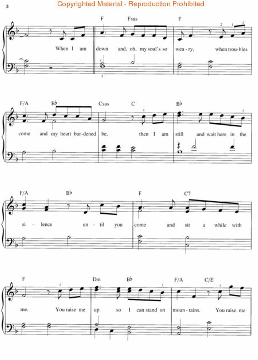 You Raise Me Up You Raise Me Up Piano scores gallery preview page 2