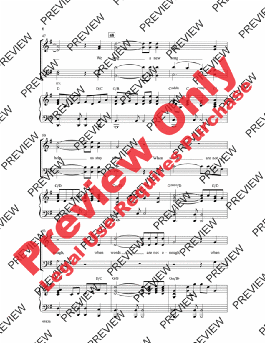 When Words Are Not Enough 4-Part scores gallery preview page 7