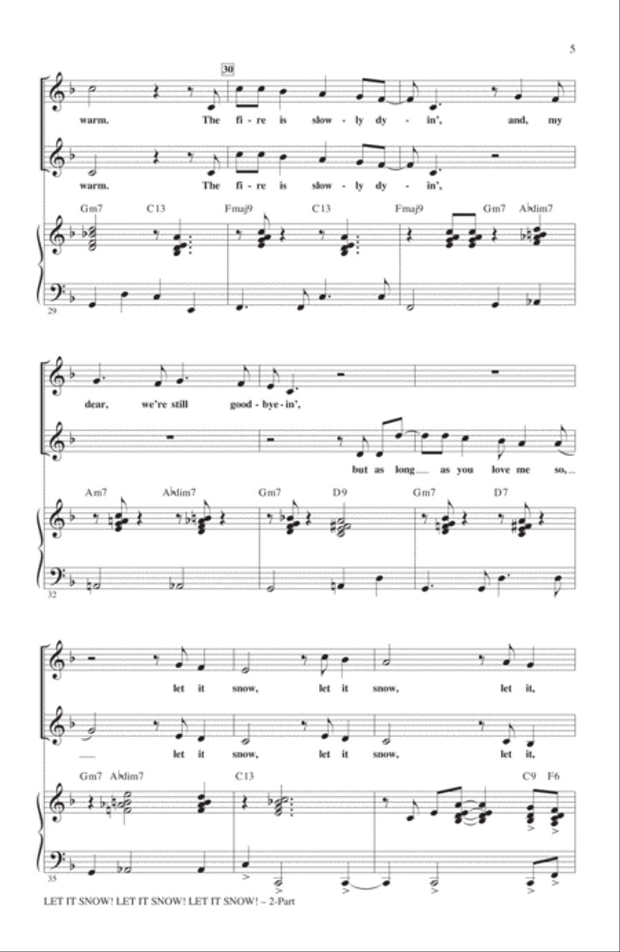 Let It Snow! Let It Snow! Let It Snow! (adapted by Mark Brymer) 2-Part scores gallery preview page 4