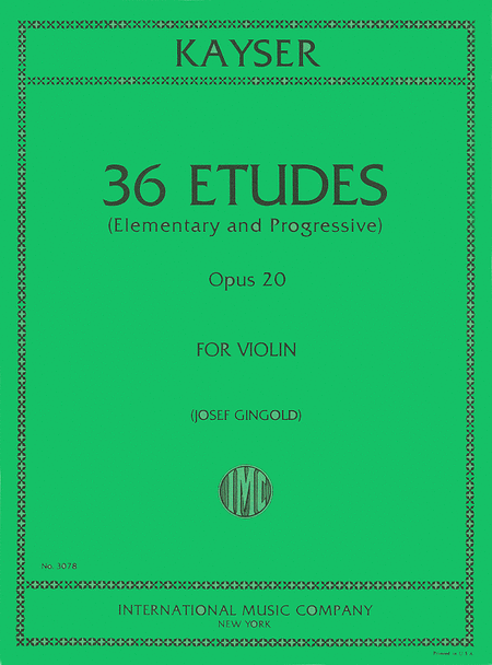 36 Studies, Op. 20 (GINGOLD)