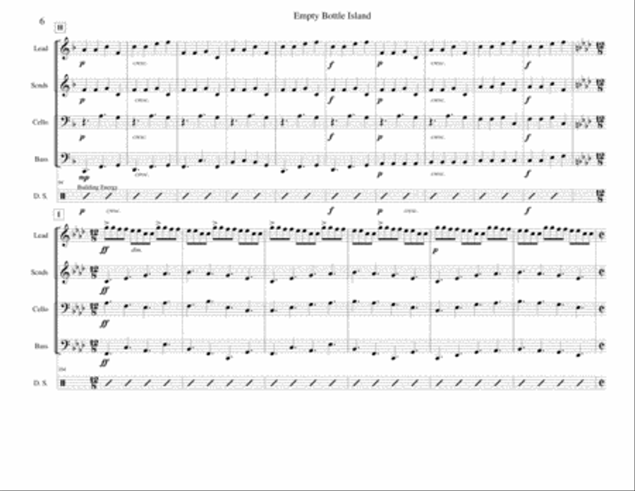 Empty Bottle Island for Steel Band Steel Drum Band scores gallery preview page 6