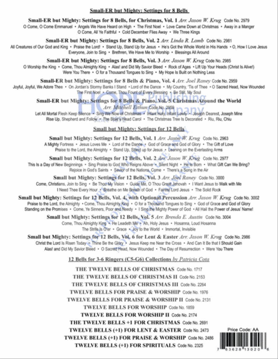 Small-ER But Mighty, Vol. 6, Settings for 8 Bells with Piano for Christmas Handbell Choir scores gallery preview page 17