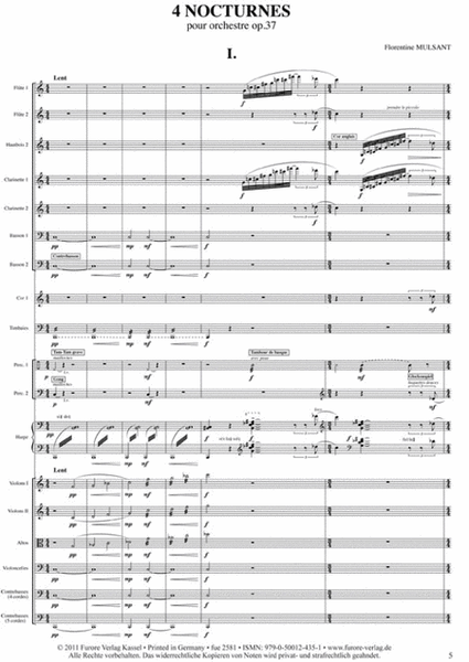 4 Nocturnes pour orchestre op. 37