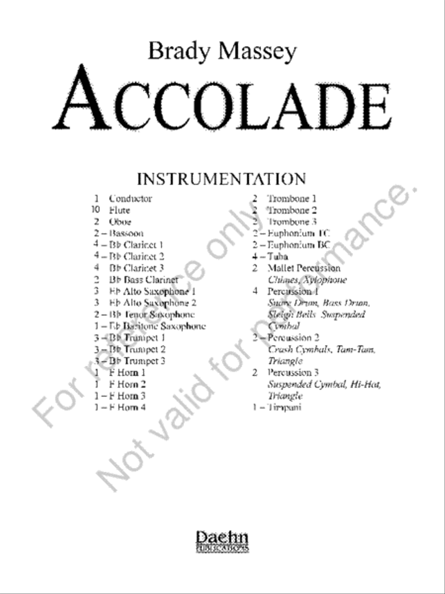 Accolade Accolade Concert Band scores gallery preview page 2