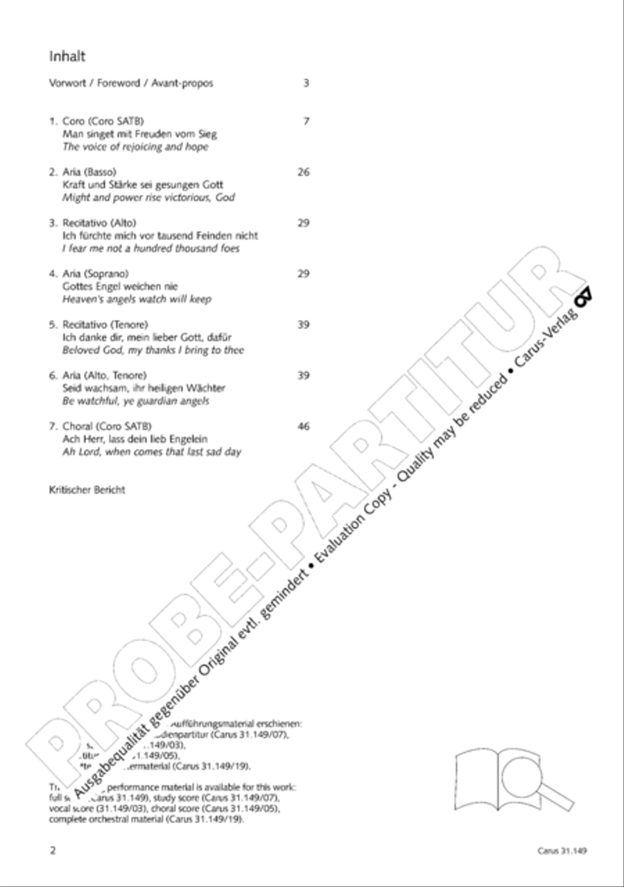 The voice of rejoicing and hope (Man singet mit Freuden vom Sieg) 4-Part scores gallery preview page 3