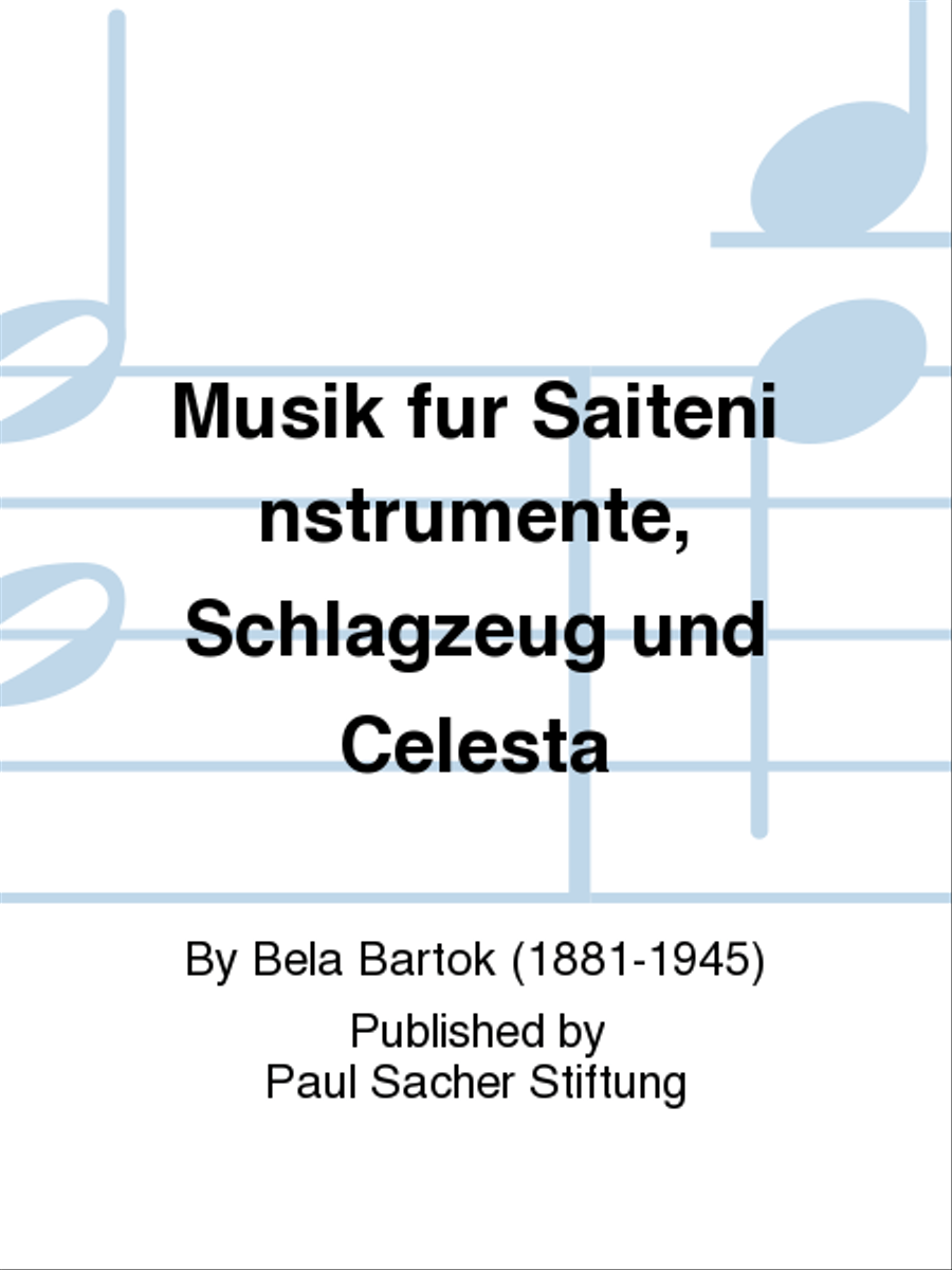 Musik für Saiteninstrumente, Schlagzeug und Celesta Sonderband Cassette scores gallery preview page 1