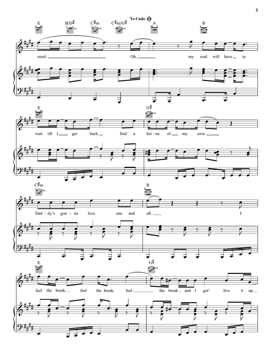 Santeria Acoustic Guitar scores gallery preview page 3