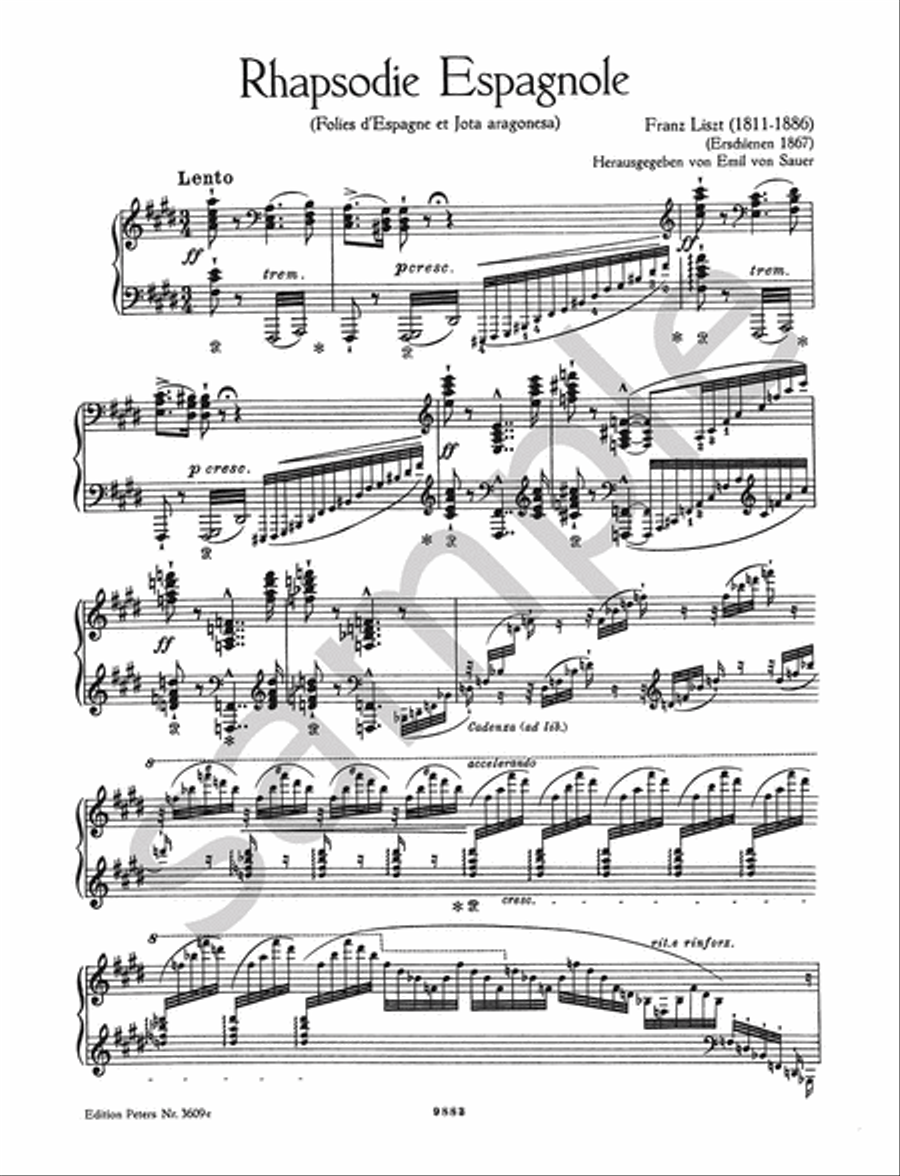 Rhapsodie Espagnole (Folies d'Espagne et Jota aragonesa) Piano Solo scores gallery preview page 2