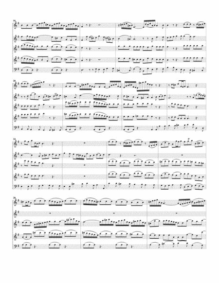 Aria: Vergnügte Ruh, beliebte Seelenlust from Cantata BWV 170 (arrangement for 5 recorders)
