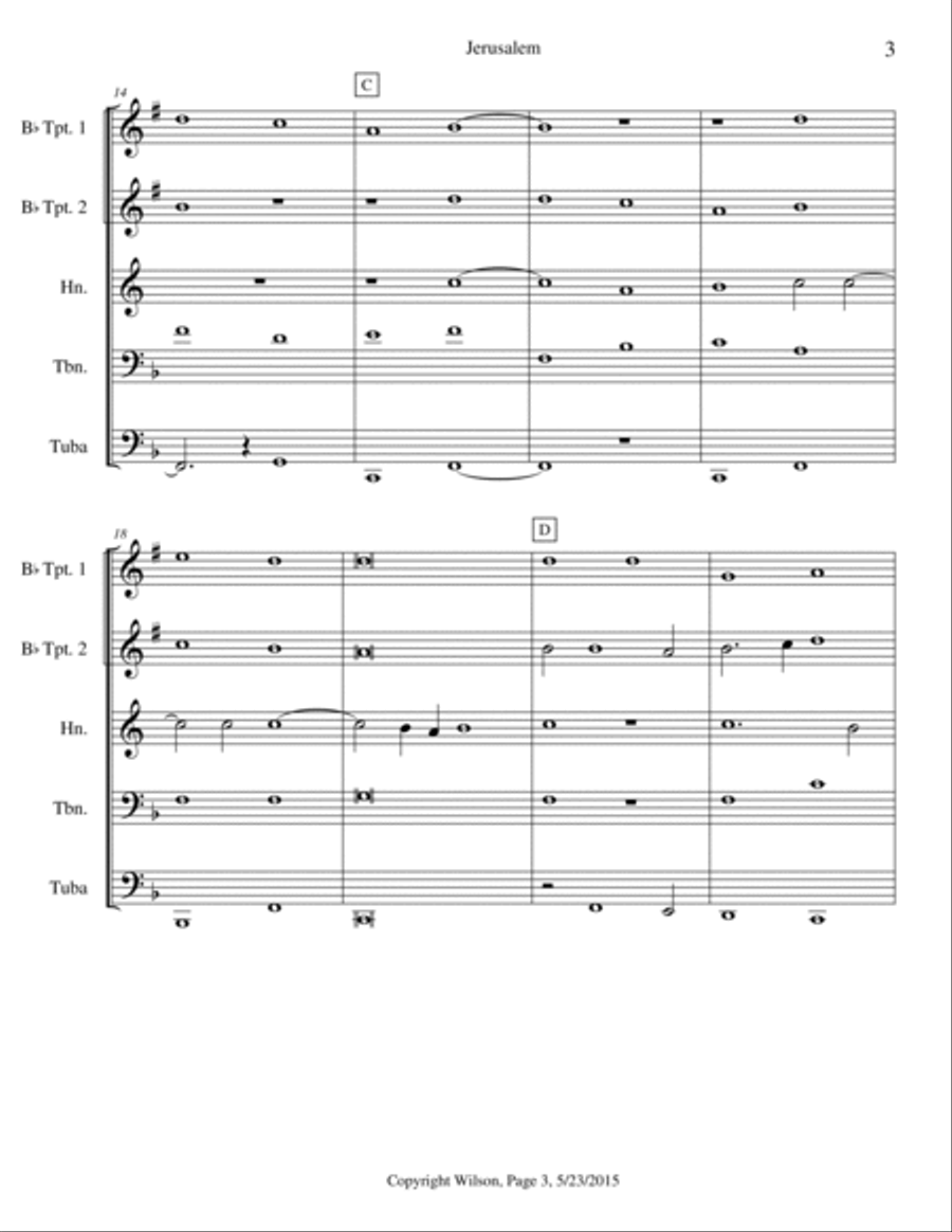 Jerusalem Brass Quintet scores gallery preview page 4