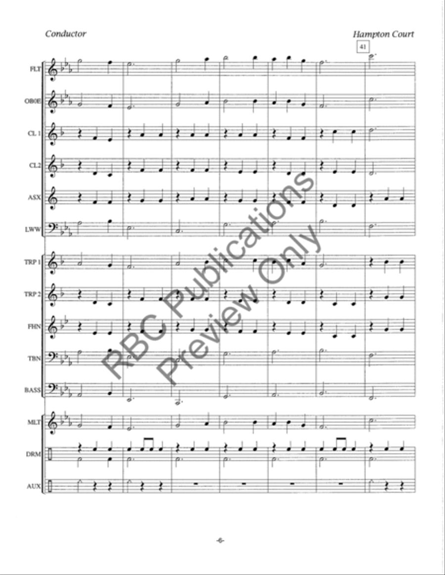 Hampton Court Hampton Court Concert Band scores gallery preview page 9