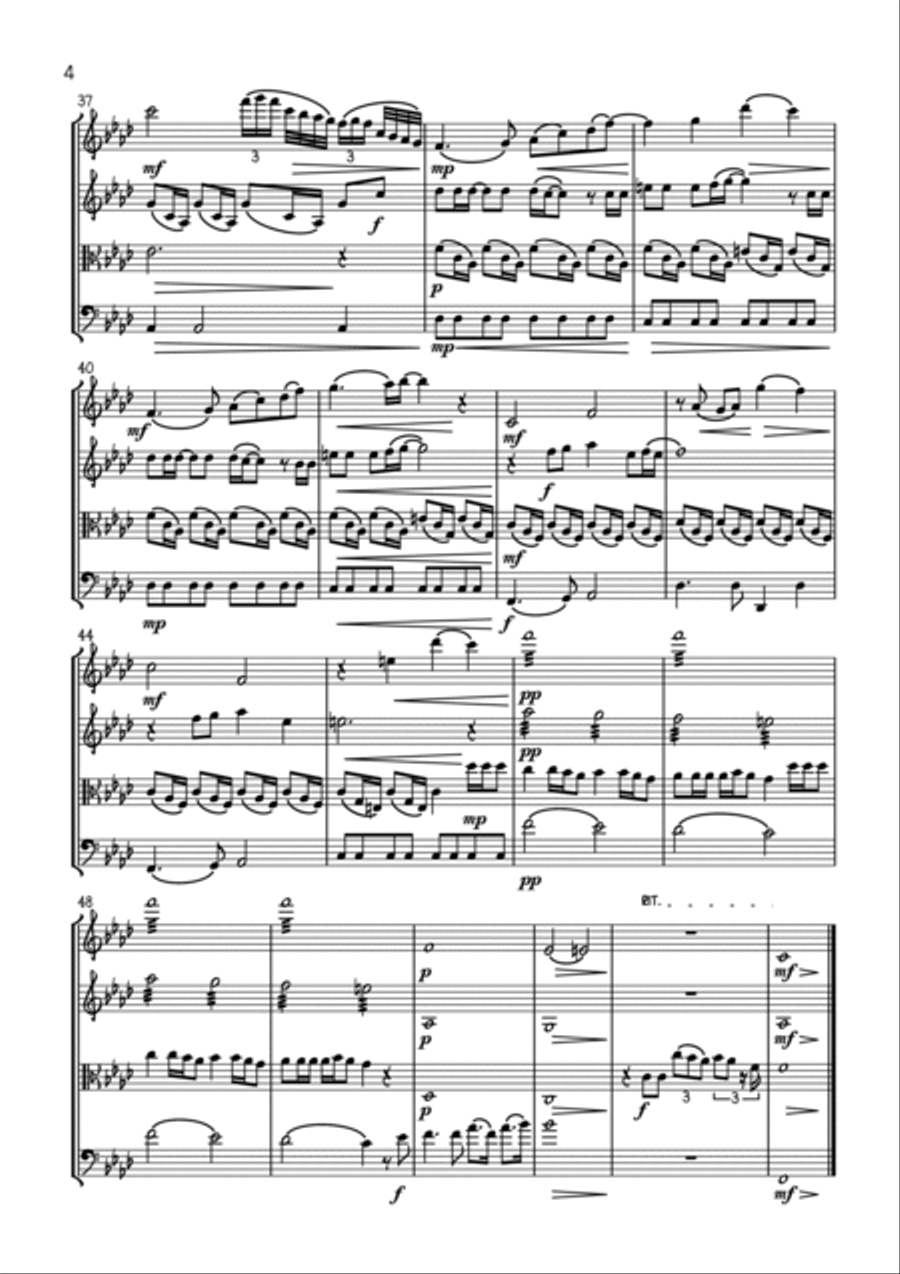 Writing's On The Wall from the film SPECTRE String Quartet scores gallery preview page 4