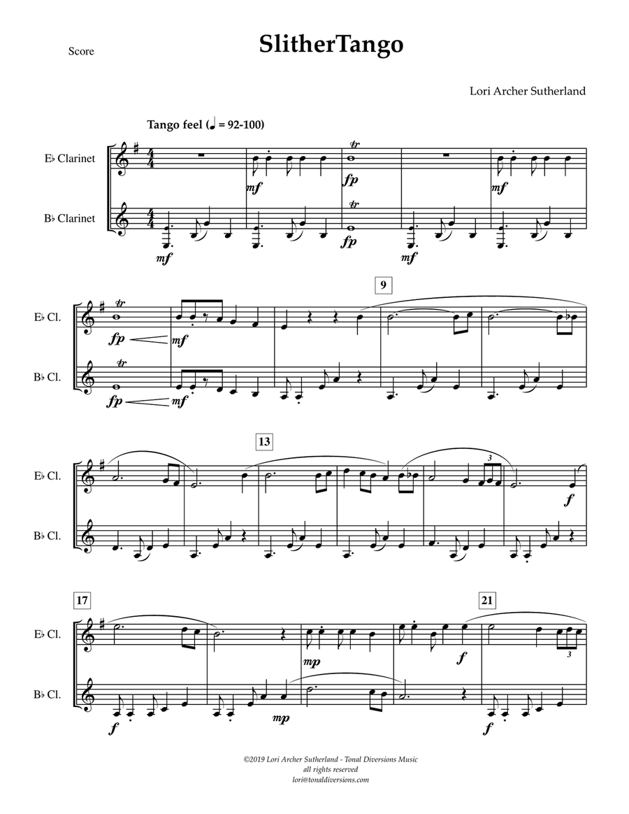 SlitherTango Clarinet Duet scores gallery preview page 3