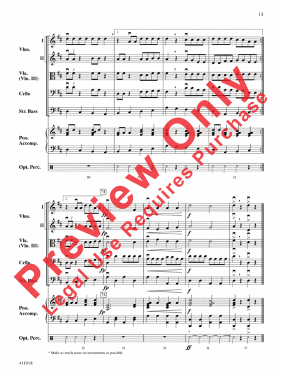 Dry Bones String Orchestra scores gallery preview page 12