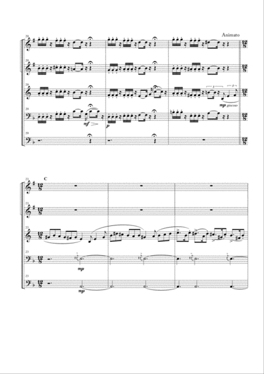 "L'Arlesienne Suite No. 2" for Brass Quintet image number null