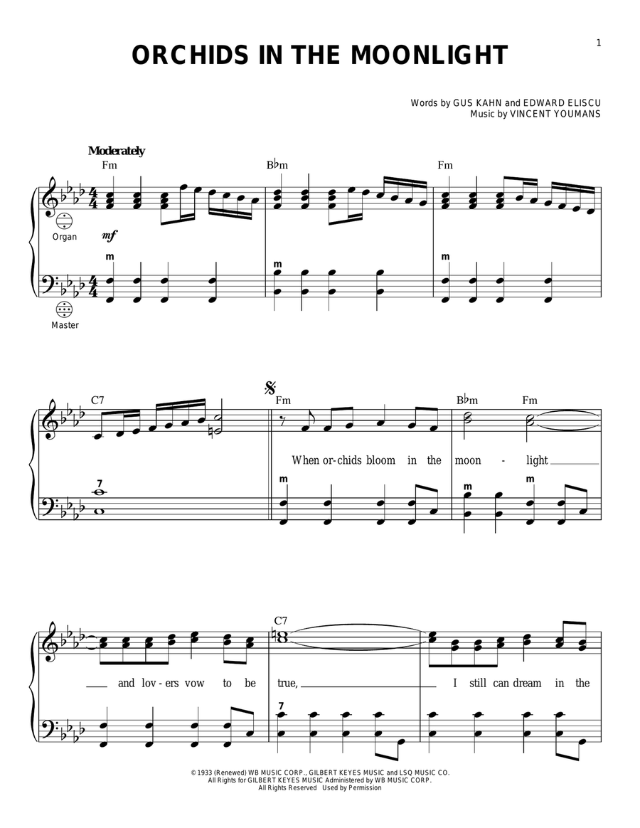Orchids In The Moonlight (arr. Gary Meisner) Accordion scores gallery preview page 1