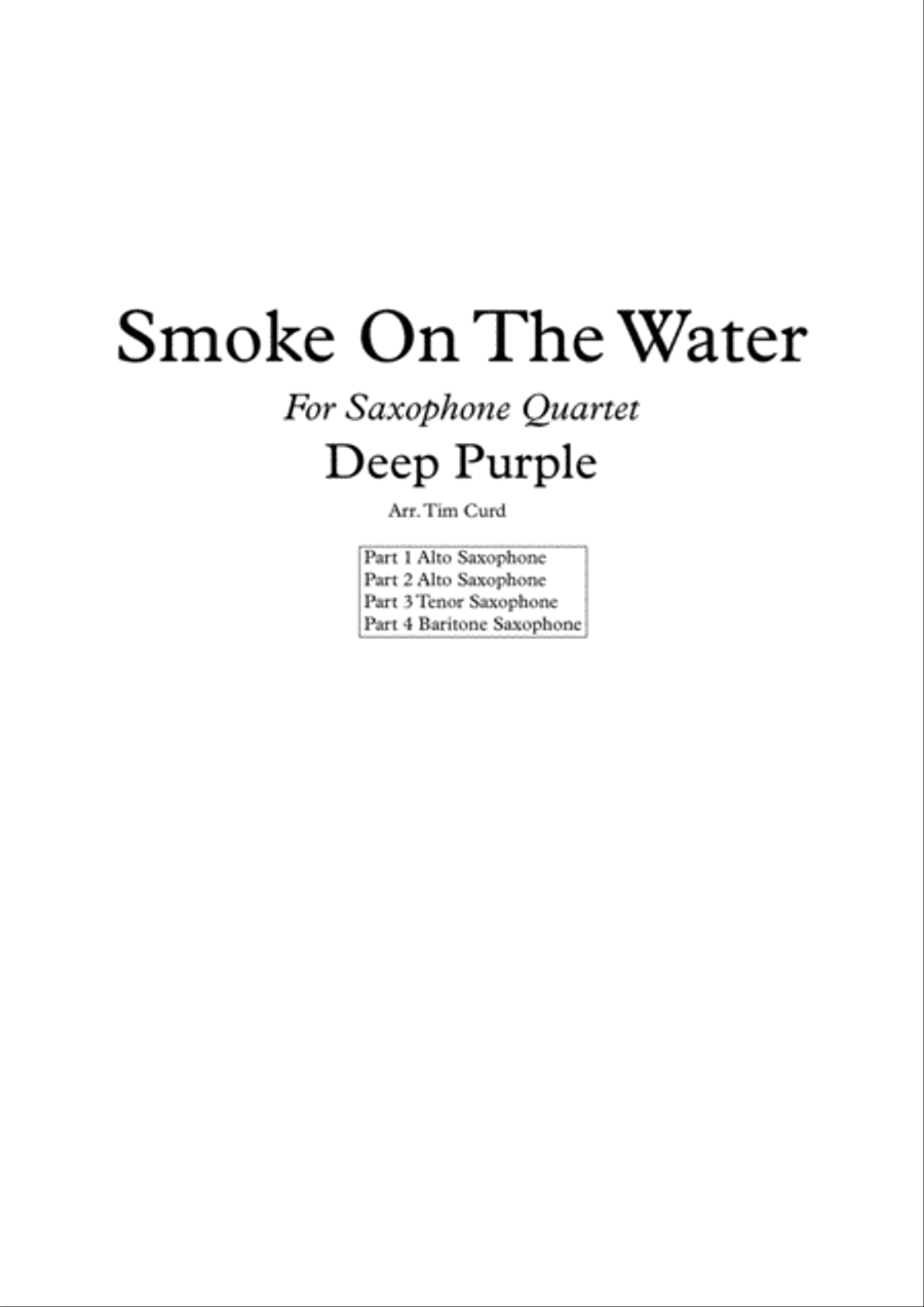 Smoke On The Water Woodwind Quartet scores gallery preview page 1
